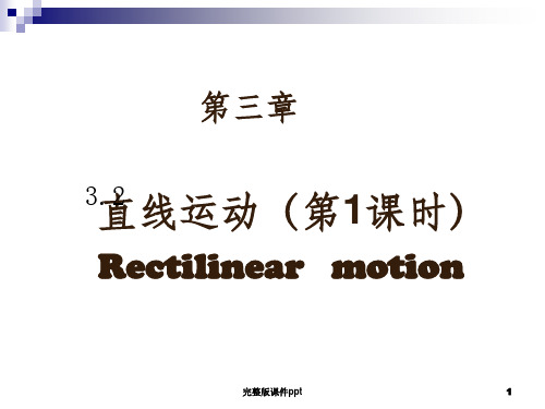 高考物理复习课件：直线运动