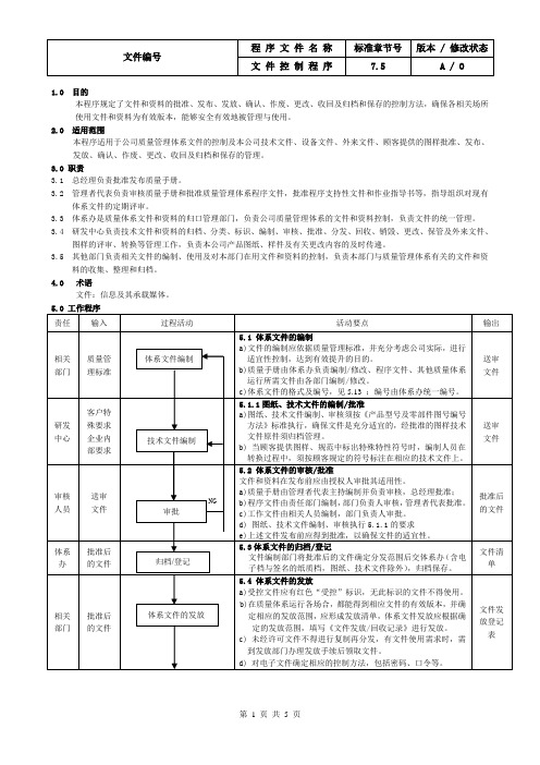 6.IATF16949文件控制程序