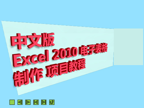 Excel2010电子表格制作项目教程课件项目五  使用公式