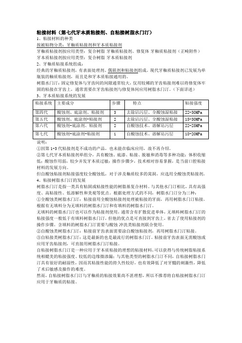 第七代树脂粘接剂