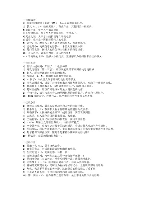 给大家推荐几部好看的电影