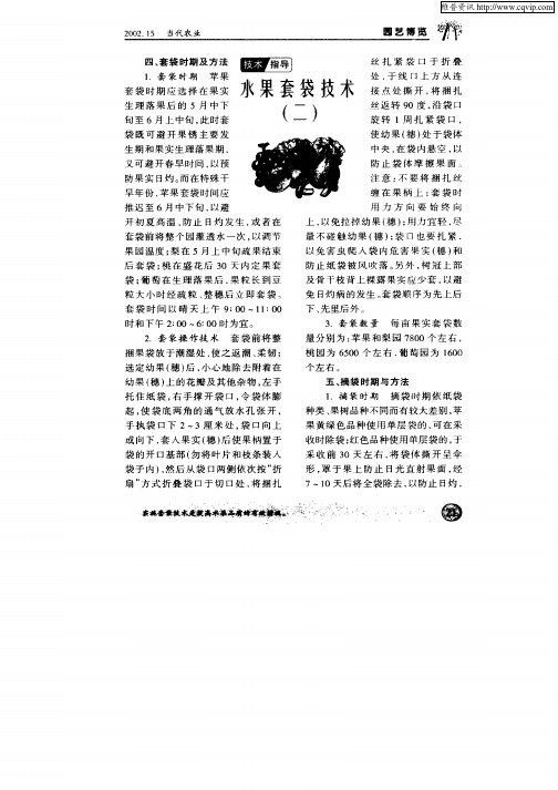 水果套袋技术(二)