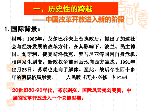 高中历史必修二《专题三中国社会主义建设道路的探索三走向社会主义现代化建设新阶段》442人民版PPT课件
