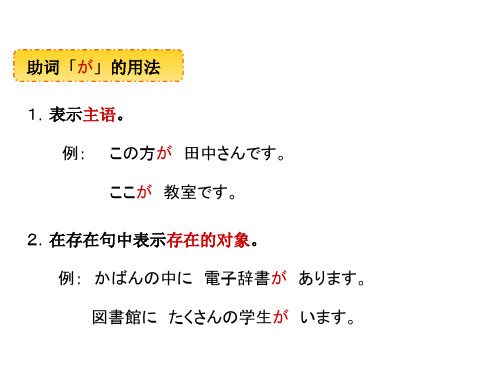 助词 「が」 的用法