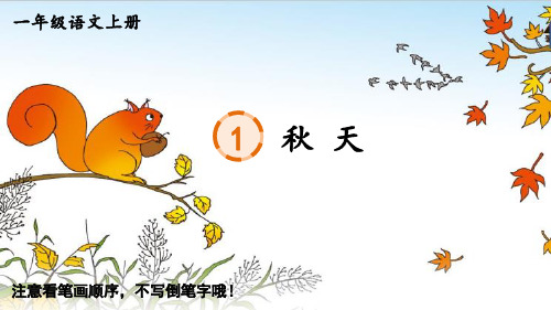 最新部编版人教版一年级语文上册《秋天》精品教学课件