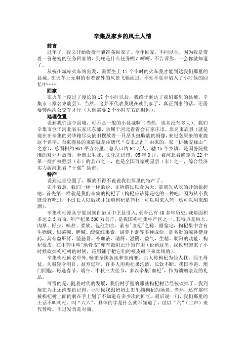 辛集市风土人情