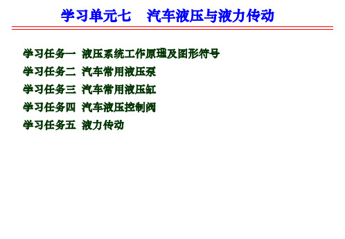 学习单元7 汽车液压与液力传动