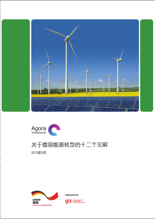 关于德国能源转型的十二个见解