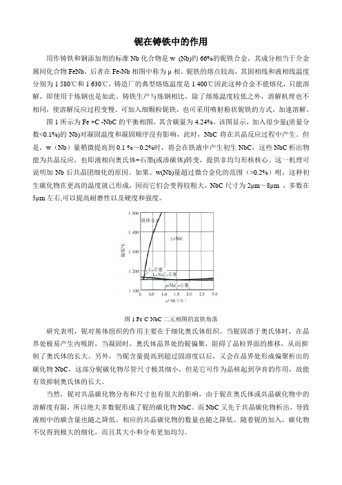 铌在铸铁中的作用