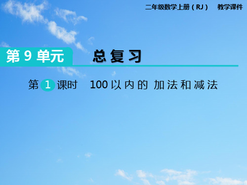 人教数学二年级上册课件第1课时 100以内的加法和减法教学课件