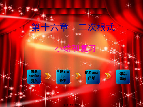八年级数学下册 第十六章 二次根式小结与复习课件2
