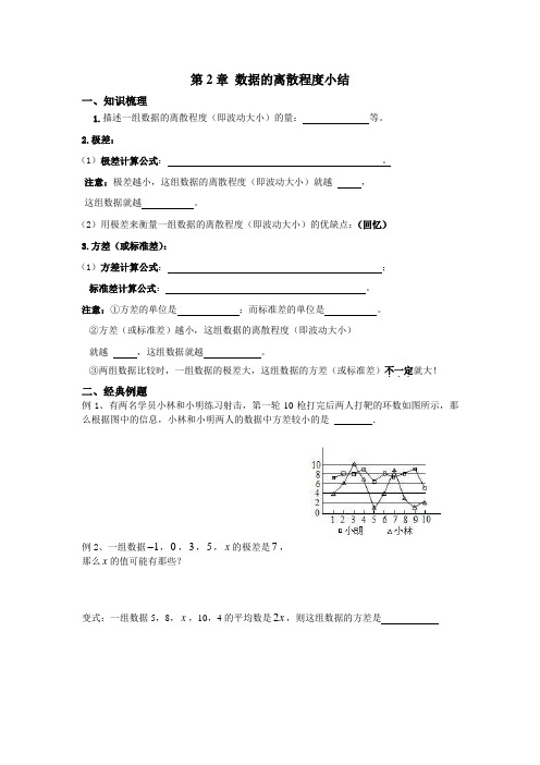 第2章 数据的离散程度小结