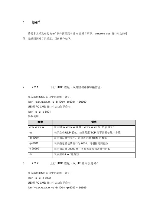 Iperf灌包操作指导