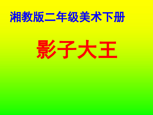 二年级下册美术第十七课影子大王湘美版 (8)
