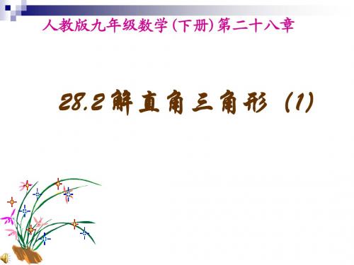 新课标人教版初中数学九年级下册第28章《28.2 解直角三角形(1)》精品课件