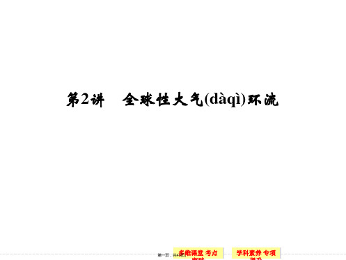 届高考地理中图版一轮总复习配套课件第章第讲全球性大气环流共张