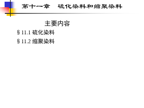 第11章  硫化染料和缩聚染料