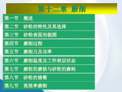 第12章 磨削