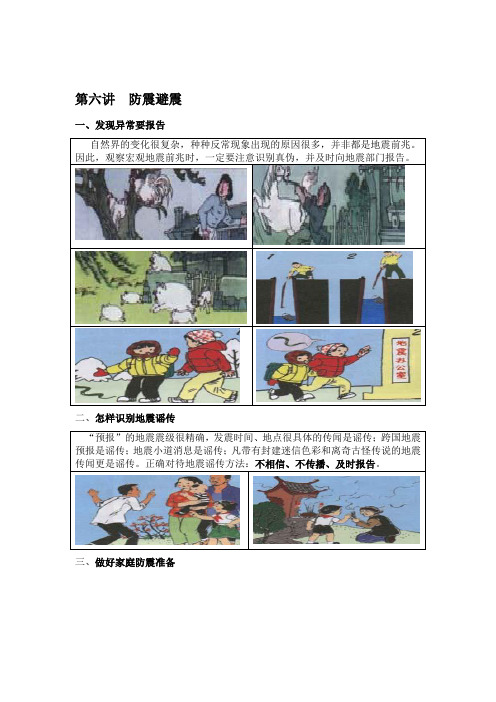 防震减灾培训课程第六讲  防震避震