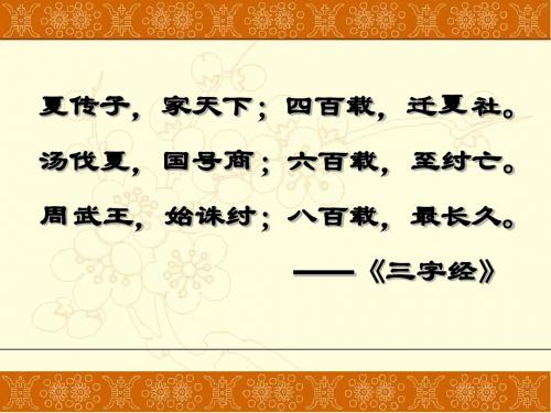 第一课  夏商西周的政治制度