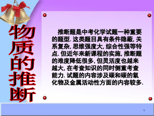 中考化学中考推断题复习课件(27张PPT)