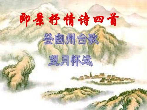 【高中语文】即景抒情诗四首ppt精品课件12