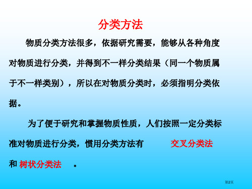 浙教版九年级上册科学第4节物质的分类课件市公开课一等奖省优质课获奖课件