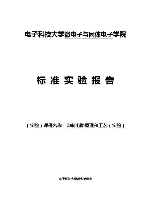 (推荐)标准试验报告-电子科技大学