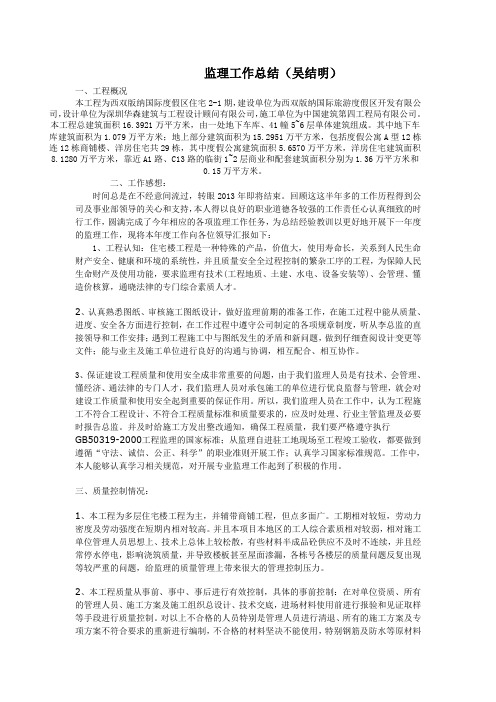 监理工作总结 (吴结明) 3