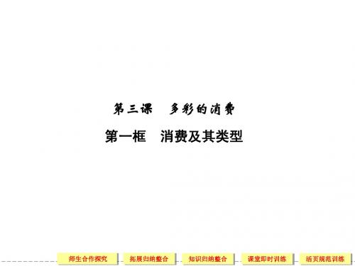 1.3.1消费及其类型课件(新人教必修1)