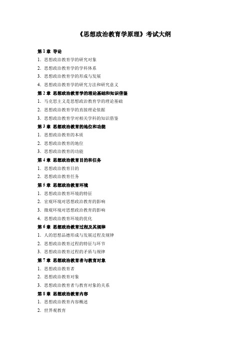 思想政治教育学原理专业考试大纲.doc