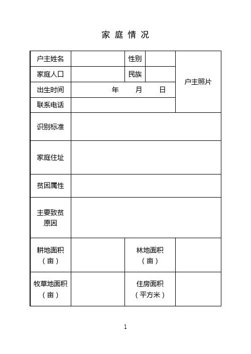 扶贫手册(模板)