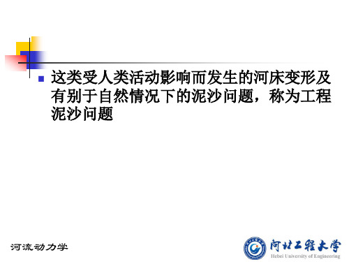 工程泥沙问题(河流动力学)