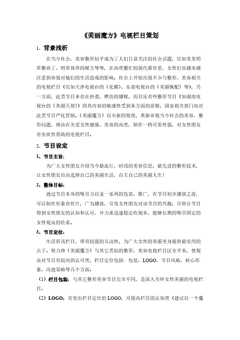 美丽魔方节目策划