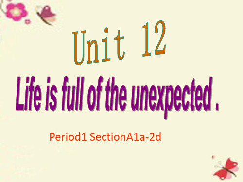 九年级英语全册 Unit 12 Life is full of the unexpec