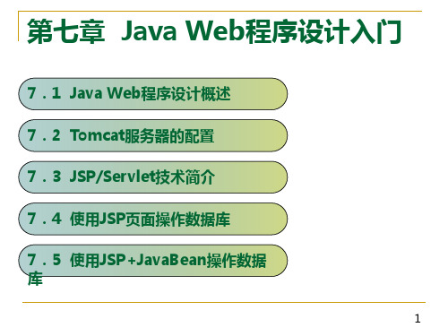 Java Web程序设计入门