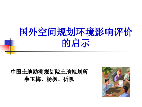 国外空间规划环境影响评价的启示