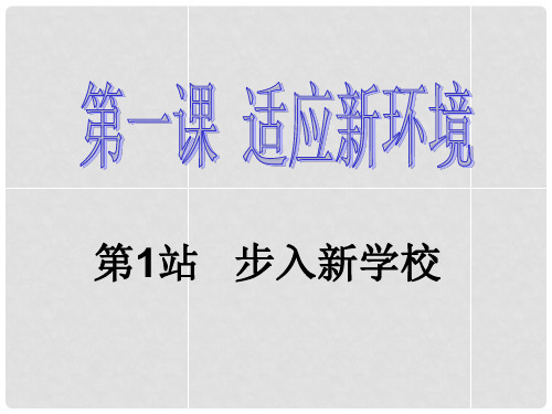 七年级政治上册 第一课 第1框 步入新学校课件 北师大