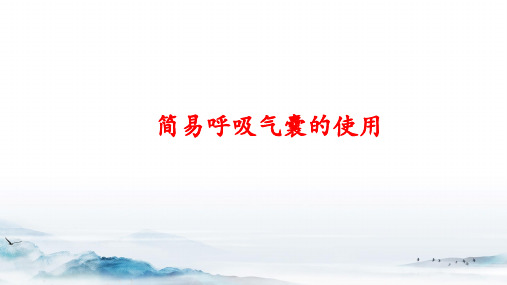 简易呼吸气囊的使用(护理培训)