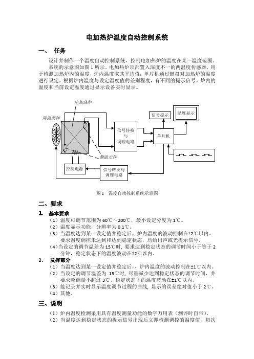 电加热炉温度自动控制系统