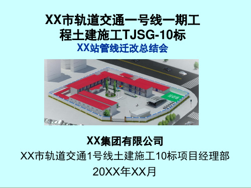 地铁车站站管线迁改总结汇报材料PPT课件