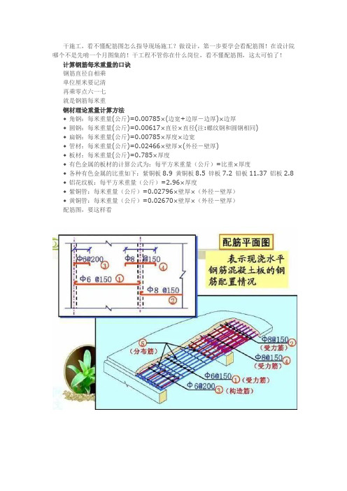 钢筋配筋图知识要点,初学者的福音!