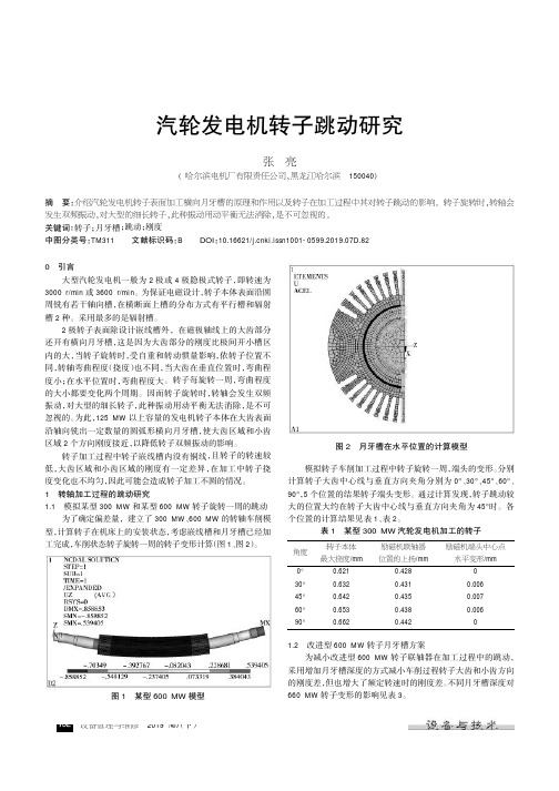 汽轮发电机转子跳动研究