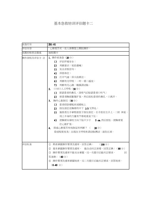 1.Z01基本急救培训评估标准