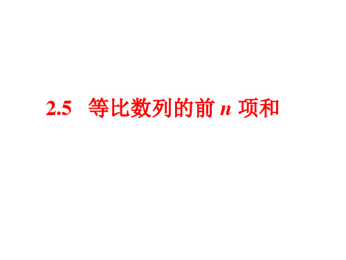 人教A版高中数学必修五课件2.5.2等比数列的前n项和