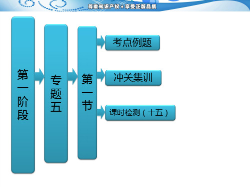 【二轮推荐】三维设计2013年高考数学(理)二轮复习 专题五 详解答案 第一节 直线与圆 安徽陕西江西答案