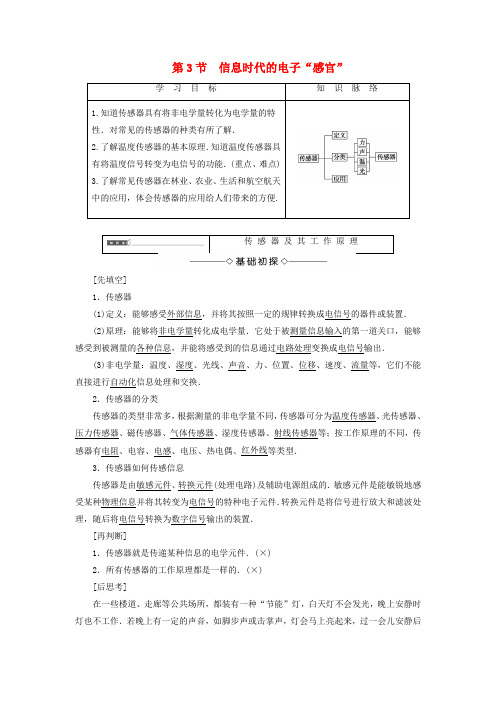 高中物理第6章电磁波与信息时代第3节信息时代的电子“感官”学案鲁科版选修1_101113108.doc