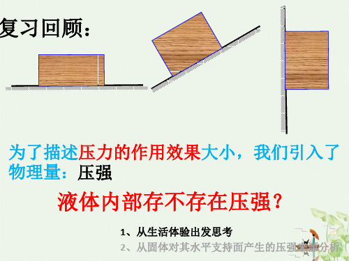 沪教版上海课件物理九级第一学期液体内部的压强PPT课件分析