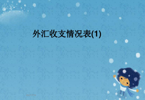 外汇收支情况表(1)