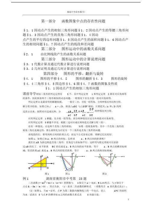 挑战中考数学压轴题(全套)